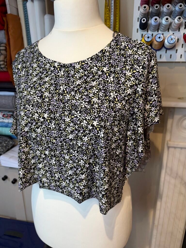beginner sewing project sundress in progress